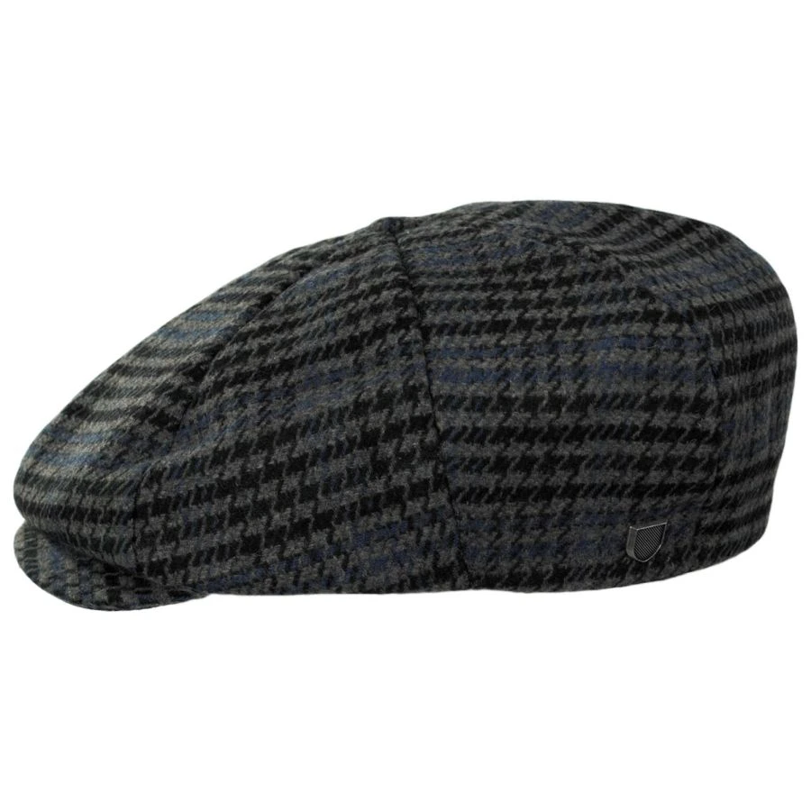 Brood Houndstooth Plaid Newsboy Cap - Heather Gray 4 Brood Houndstooth Plaid Newsboy Cap - Heather Gray - Image 2