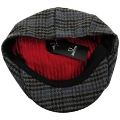 Brood Houndstooth Plaid Newsboy Cap - Heather Gray 7 Brood Houndstooth Plaid Newsboy Cap - Heather Gray -Novel Accessories 475697