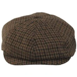 Brood Plaid Newsboy Cap - Caramel
