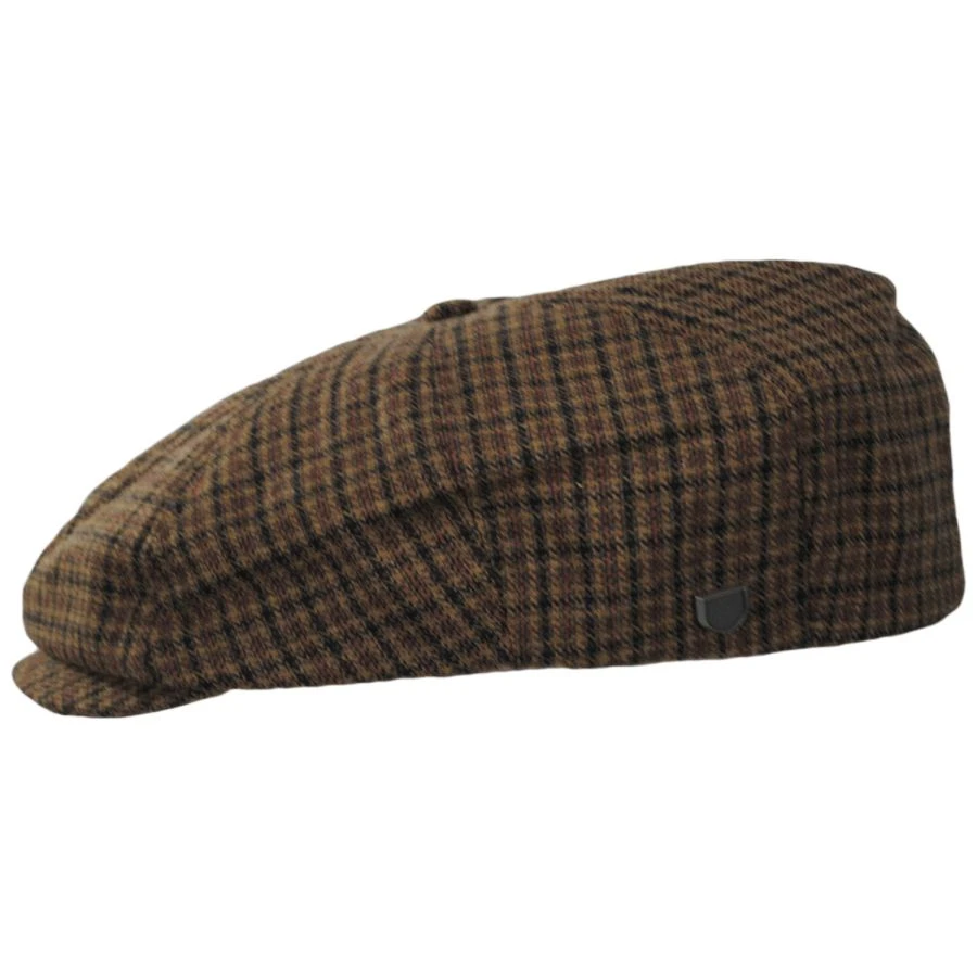 Brood Plaid Newsboy Cap - Caramel 4 Brood Plaid Newsboy Cap - Caramel - Image 2