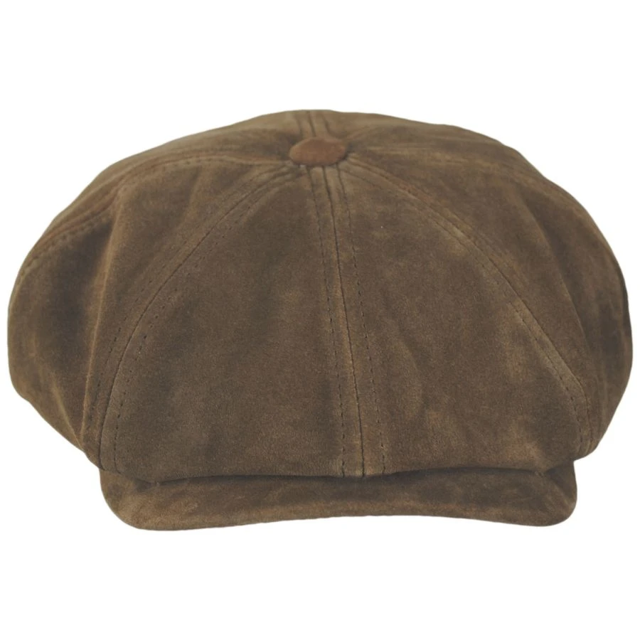 Stetson Hatteras Split Calf Leather Newsboy Cap 3 Stetson Hatteras Split Calf Leather Newsboy Cap