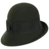 Double Button Profile Wool Felt Cloche Hat - Made To Order -Novel Accessories 476243