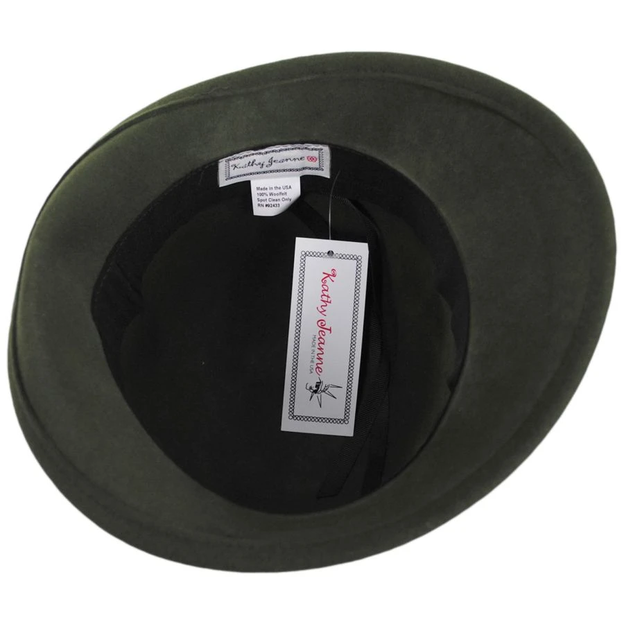 Double Button Profile Wool Felt Cloche Hat - Made To Order 5 Double Button Profile Wool Felt Cloche Hat - Made To Order - Image 3