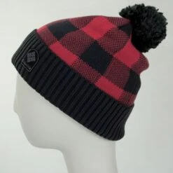 Columbia Sportswear Palmer Peak Repreve Pom Beanie Hat - Red/Black -Novel Accessories 476727