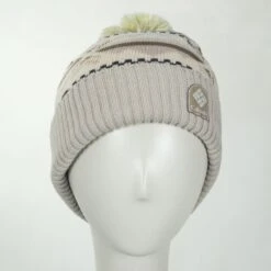 Columbia Sportswear Palmer Peak Repreve Pom Beanie Hat - Stone