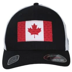 Columbia Sportswear PFG Canada Flag Mesh FlexFit Fitted Baseball Cap