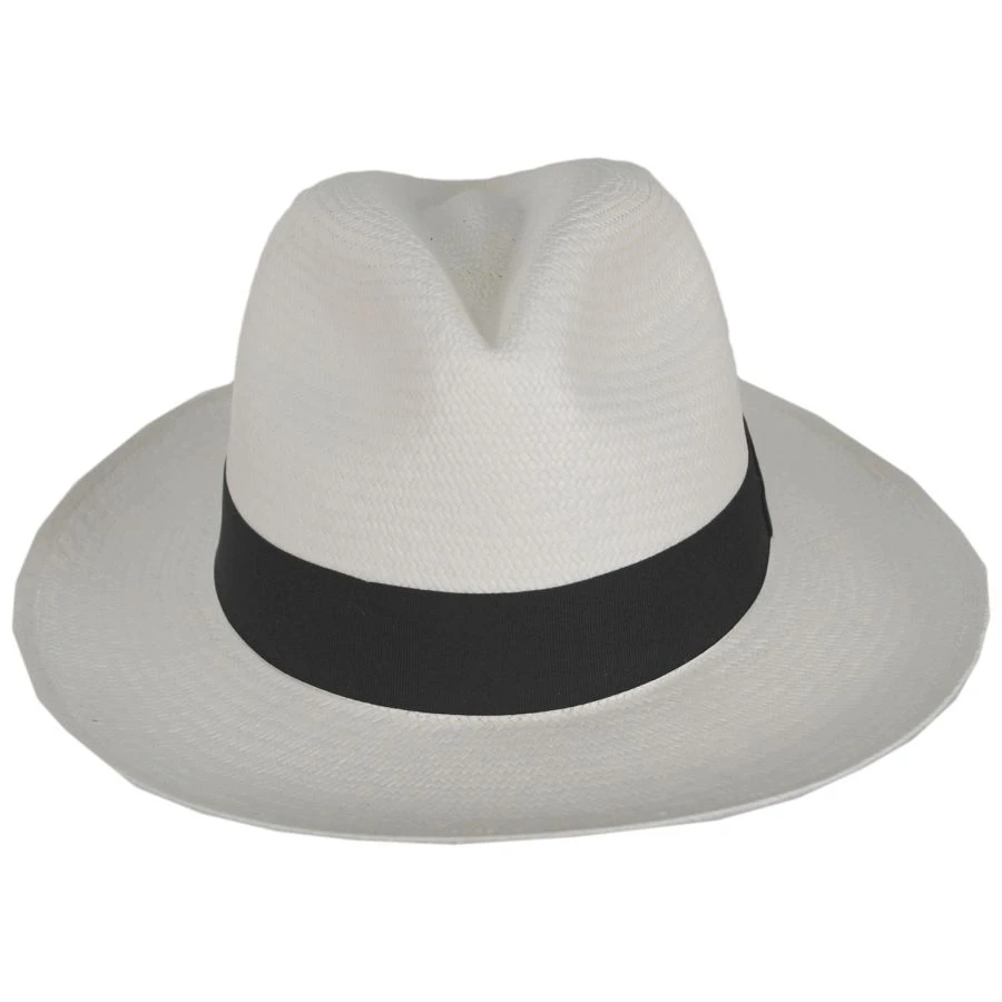 Panama Straw Grade 10 Clasico Center Pinch Fedora Hat 3 Panama Straw Grade 10 Clasico Center Pinch Fedora Hat
