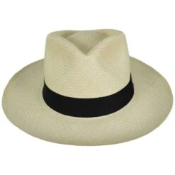 Panama Straw Grade 10 Diamond Crown Fedora Hat