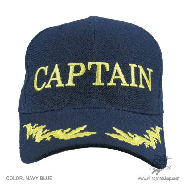 Captain Snapback Baseball Cap - Navy Blue 3 Captain Snapback Baseball Cap - Navy Blue