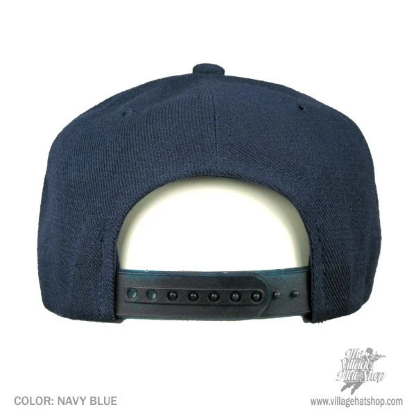 Captain Snapback Baseball Cap - Navy Blue 4 Captain Snapback Baseball Cap - Navy Blue - Image 2