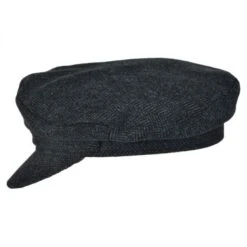 Herringbone Wool Blend Fiddler's Cap -Novel Accessories 77828