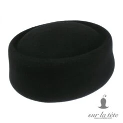 Panther Wool Felt Pillbox Hat