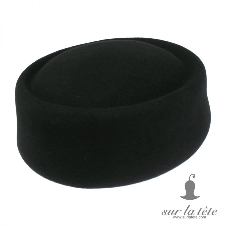 Panther Wool Felt Pillbox Hat 3 Panther Wool Felt Pillbox Hat