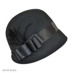 Chloe Wool Felt Cloche Hat -Novel Accessories 89024