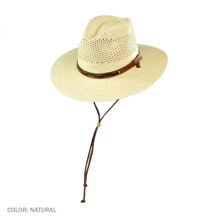 Stetson Airway Panama Straw Safari Fedora Hat 3 Stetson Airway Panama Straw Safari Fedora Hat