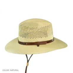 Stetson Airway Panama Straw Safari Fedora Hat 7 Stetson Airway Panama Straw Safari Fedora Hat -Novel Accessories 89130