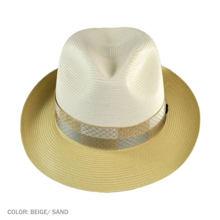 Stetson Andover Florentine Milan Straw Fedora Hat 4 Stetson Andover Florentine Milan Straw Fedora Hat - Image 2