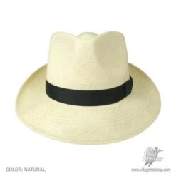 Stetson Retro Panama Straw Fedora Hat 6 Stetson Retro Panama Straw Fedora Hat -Novel Accessories 89475