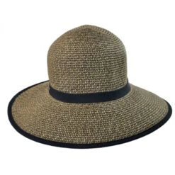Toyo Straw Braid Facesaver Hat - Coffee