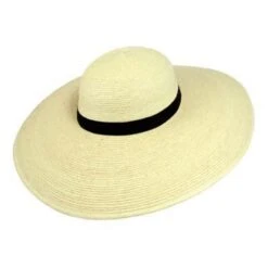Swinger 5-inch Wide Brim Guatemalan Palm Leaf Straw Hat -Novel Accessories size 7 1