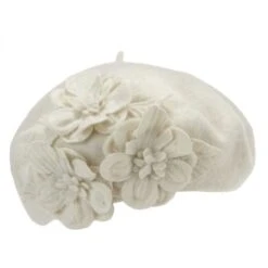 Flower Wool Beret -Novel Accessories size one size fits most 21