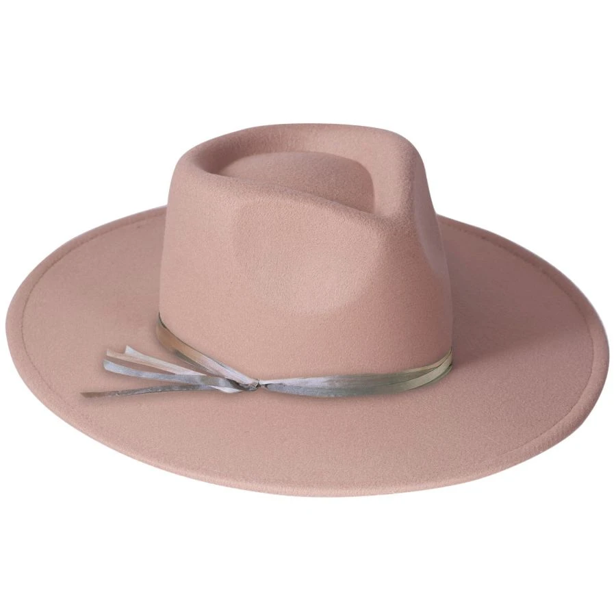 Silk Trim Vegan Wool Felt Fedora Hat 3 Silk Trim Vegan Wool Felt Fedora Hat