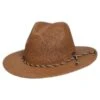 Twisted Toyo Straw Safari Fedora Hat