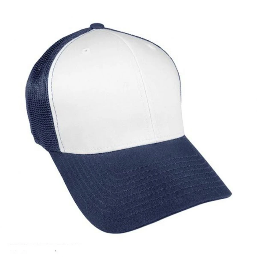 White Front Trucker Fitted FlexFit Baseball Cap 4 White Front Trucker Fitted FlexFit Baseball Cap - Image 2