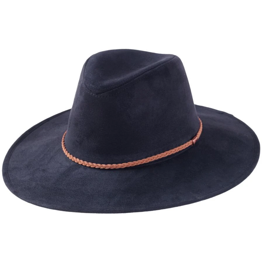 Vegan Suede Safari Fedora Hat 3 Vegan Suede Safari Fedora Hat